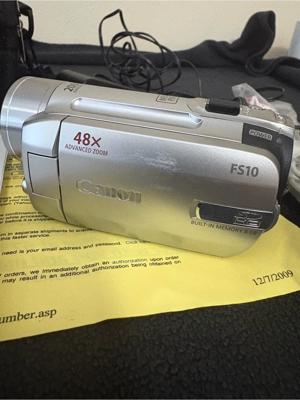 Canon FS10 Silver Handheld Digital Camcorder with 48x Zoom